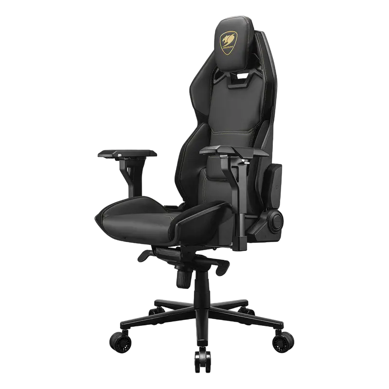 Игровое кресло Cougar Hotrod Royal ПВХ Кожа Черный/Золотой