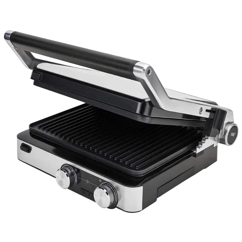 Электрический Гриль Polaris PGP 7001D, 2000Вт, Серебристый