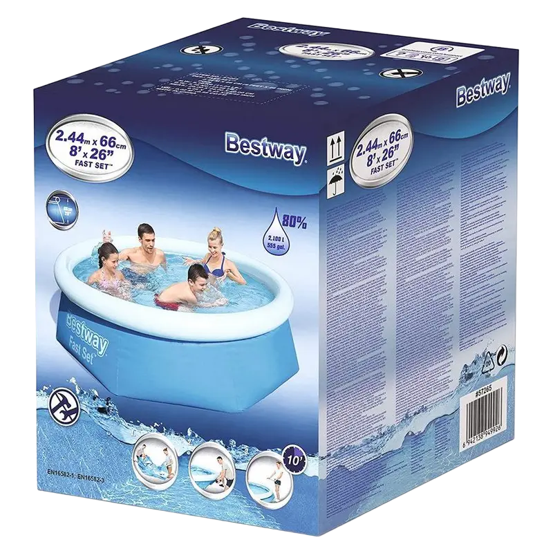 Надувной бассейн Bestway Fast Set Синий/Белый