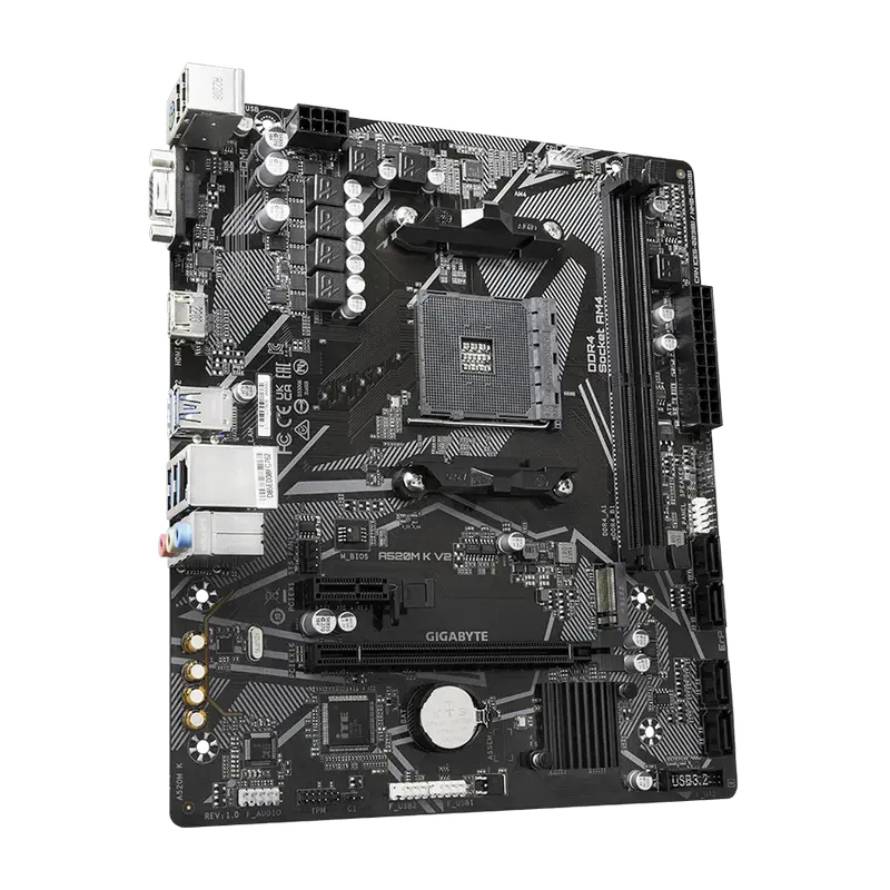 Материнская плата Gigabyte A520M K V2 AM4 Micro-ATX