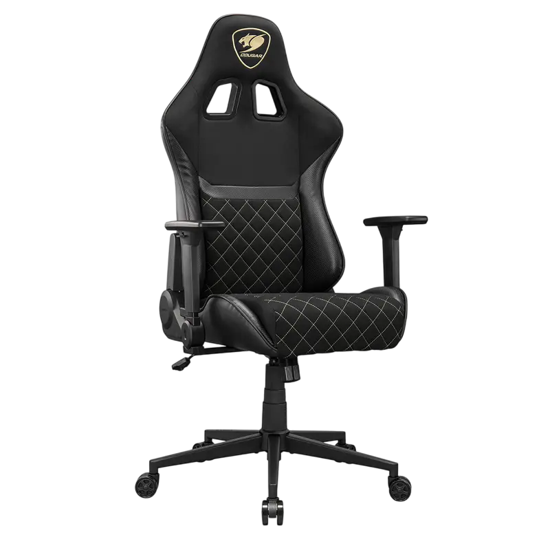 Игровое кресло Cougar Armor One V2 Gold F ПВХ Кожа Черный | Золотистый