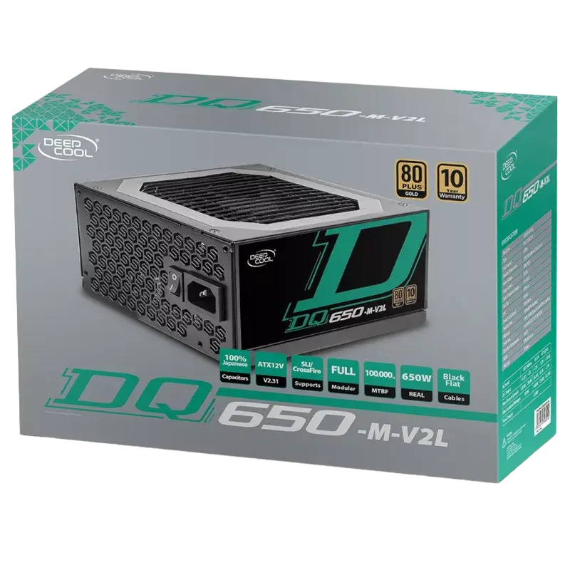 Tip Блок питания для компьютеров Deepcool DQ650-M-V2L ATX Черный
