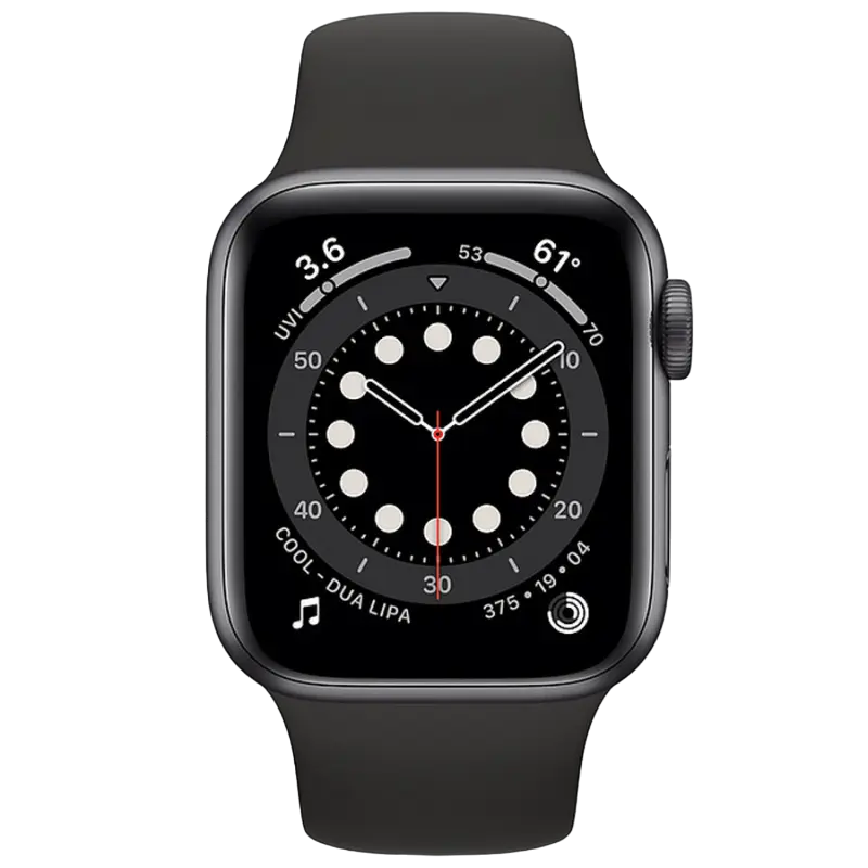 Умные часы Apple Watch SE Алюминиевый корпус цвета Space Gray со спортивным ремешком Черного цвета