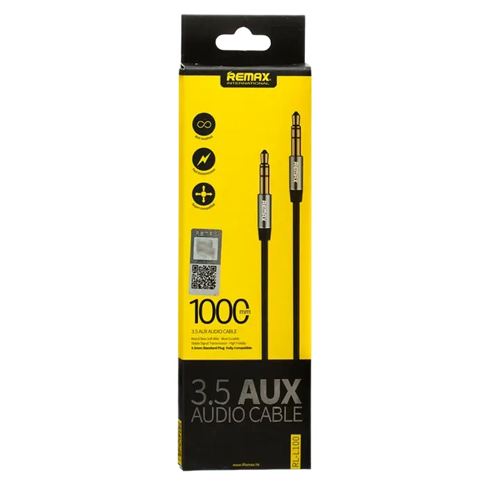 Аудиокабель Remax L100 Черный