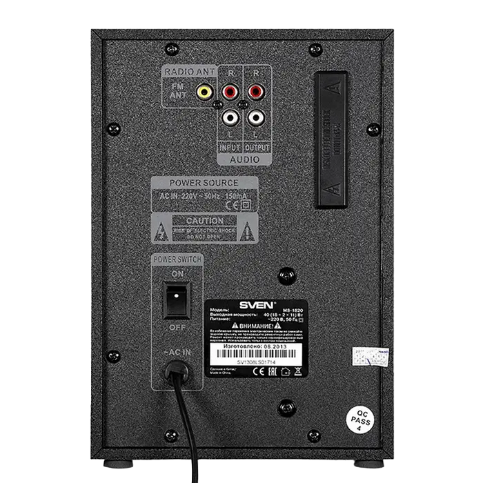 Компьютерные колонки SVEN MS-1820 Черный