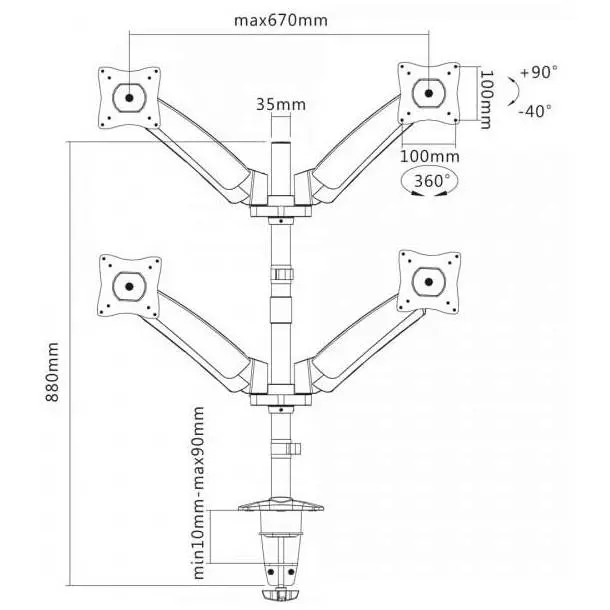 Reflecta FLEXO DeskPro 27-1010Q