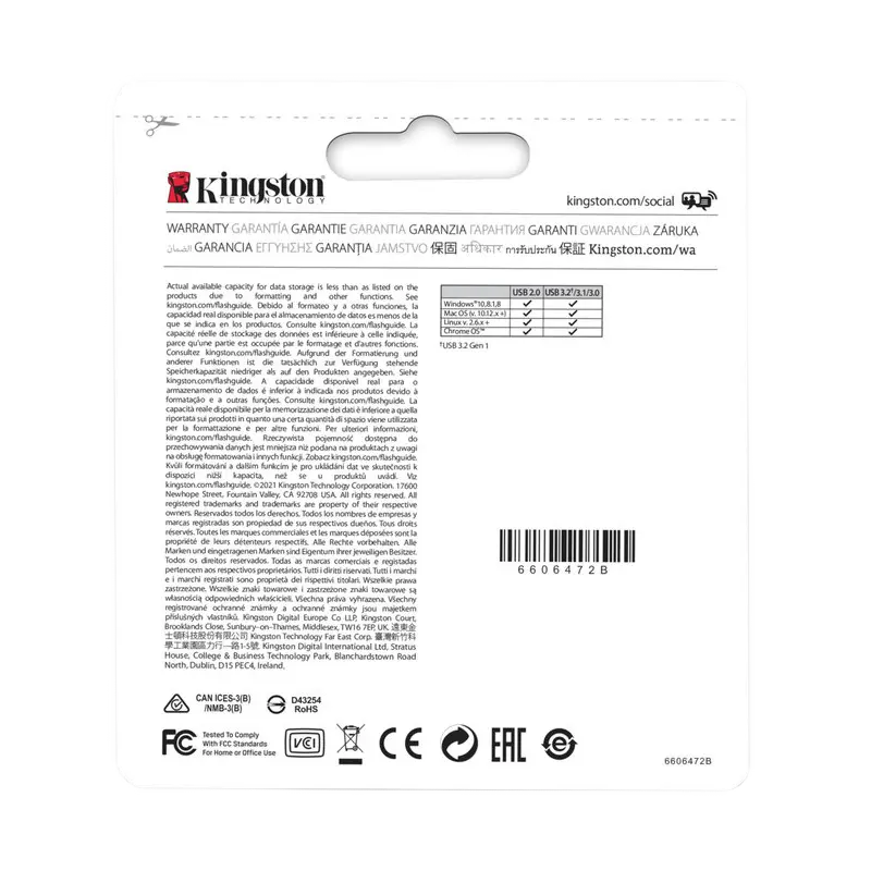 USB Flash накопитель Kingston DataTraveler Micro 32ГБ Серебристый