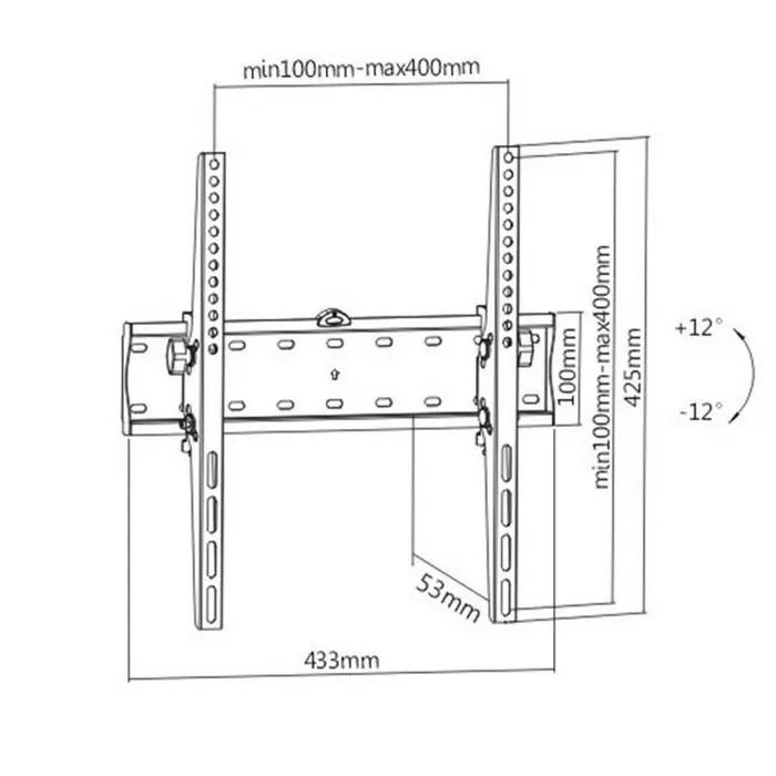 Кронштейн для телевизора Gembird WM-55T-02 Черный