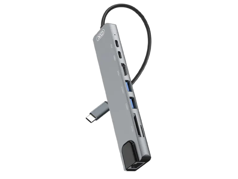 Adaptor USB XO HUB003 Argintiu