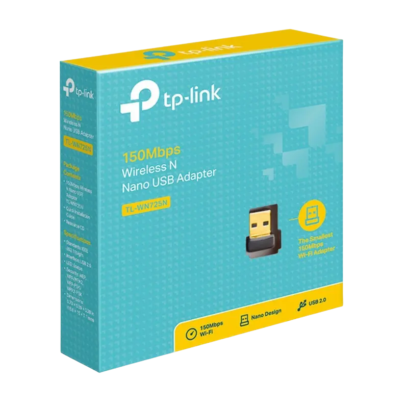 USB Aдаптер TP-LINK TL-WN725N Черный