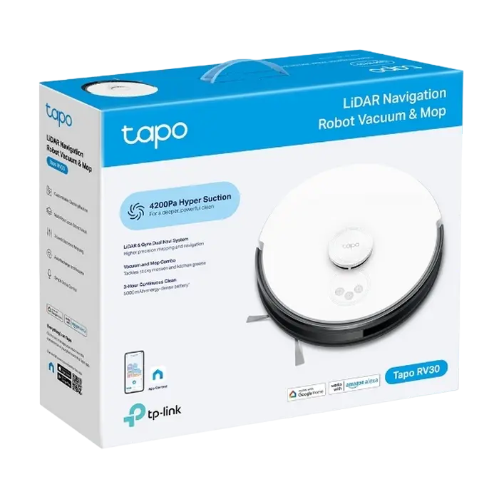 Робот-Пылесос TP-LINK Tapo RV30C Mop Белый