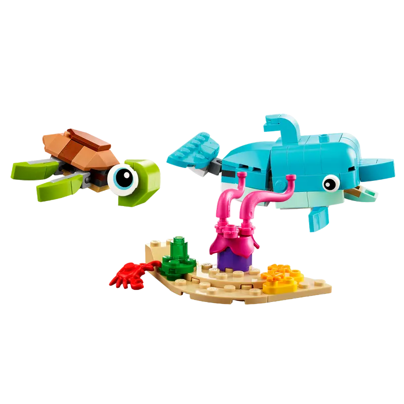 Конструктор LEGO Dolphin and Turtle Разноцветный
