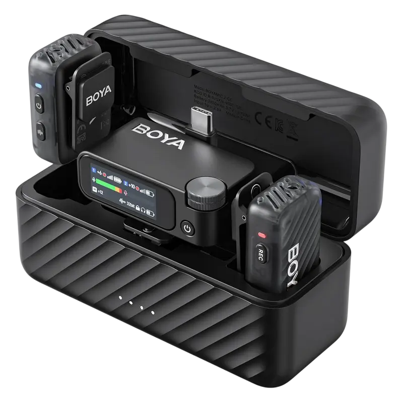 Портативный записывающий микрофон Boya Boyamic 2-01 Беспроводной Черный