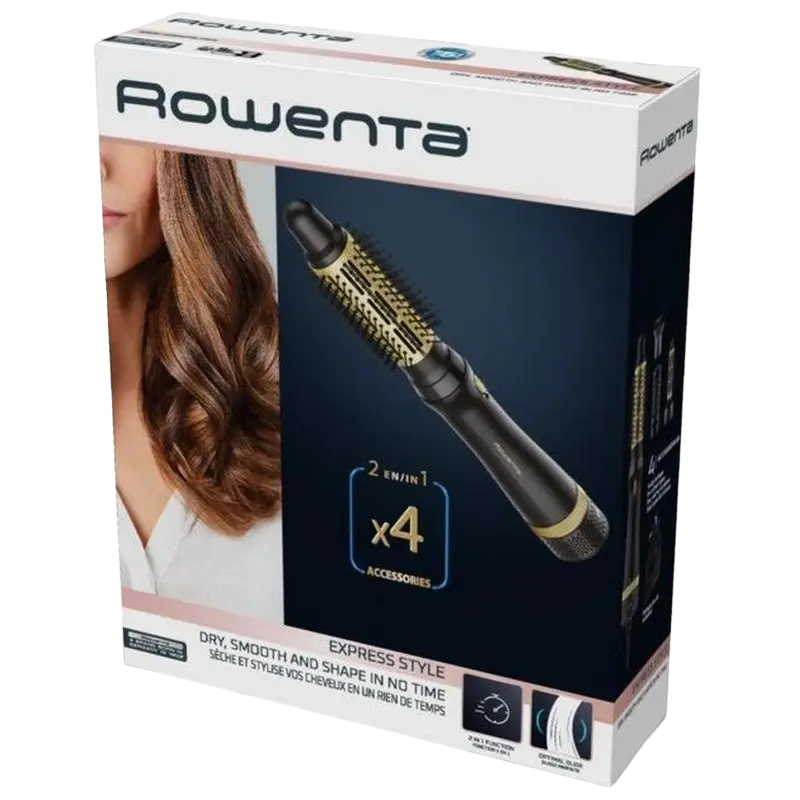 Фен-щётка Rowenta Express Style Черный/Золотой