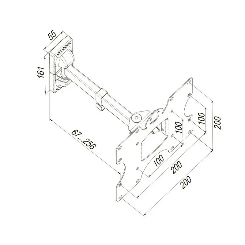 Suport pentru televizor KSL WMO-4023T Negru