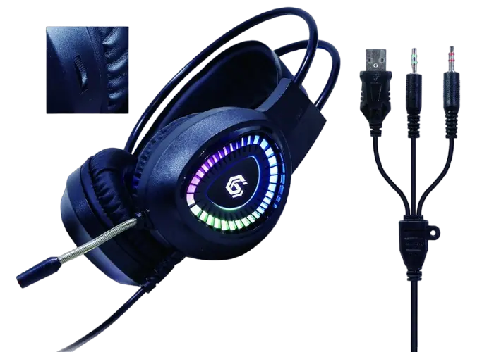 Set Tastatură + Mouse + Mouse Pad + Căști Gembird GGS-UMGL4-01-RU Membrană Negru