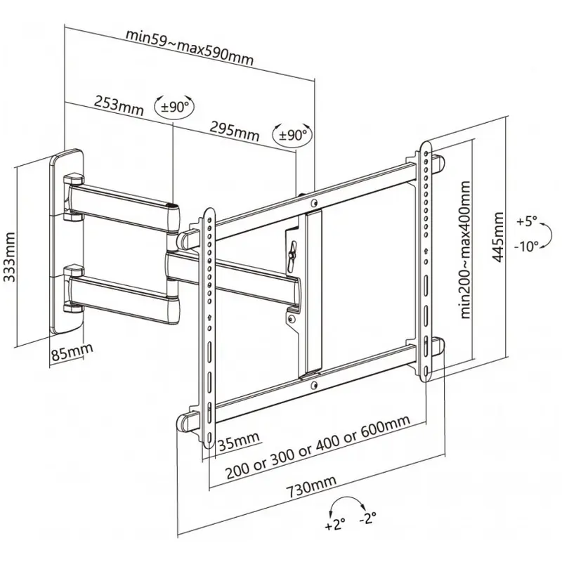 Кронштейн для телевизора Reflecta Plexo Premium 80-6040T Белый