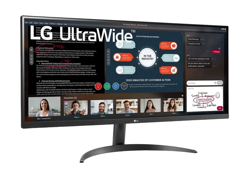 Монитор LG 34WP500-B Чёрный