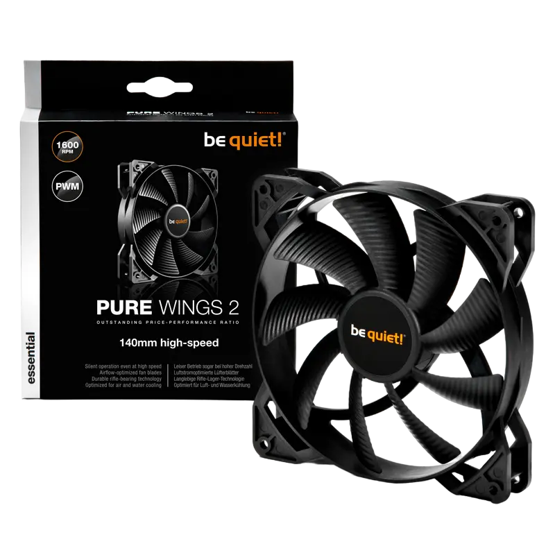 Вентилятор для ПК be quiet! Pure Wings 2 PWM High-speed 140 мм Черный
