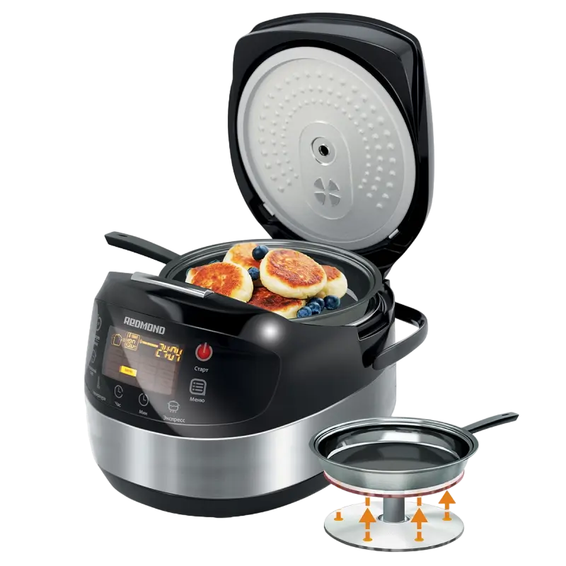 Мультиварка Redmond RMK-M911E Черный/ Нержавеющая Сталь