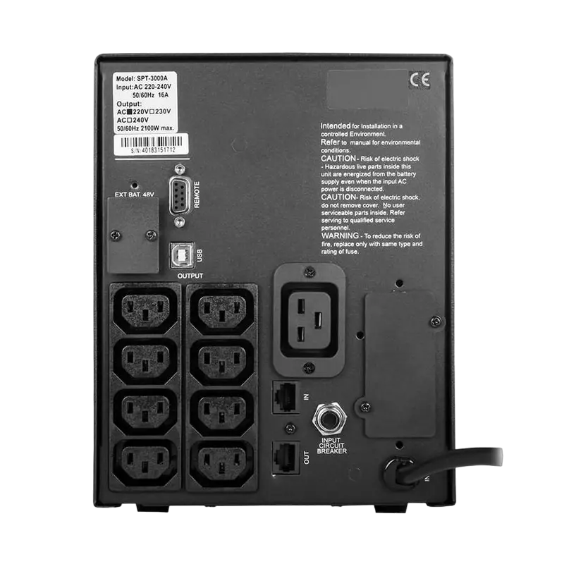 Источник бесперебойного питания PCM SPT-3000 Черный