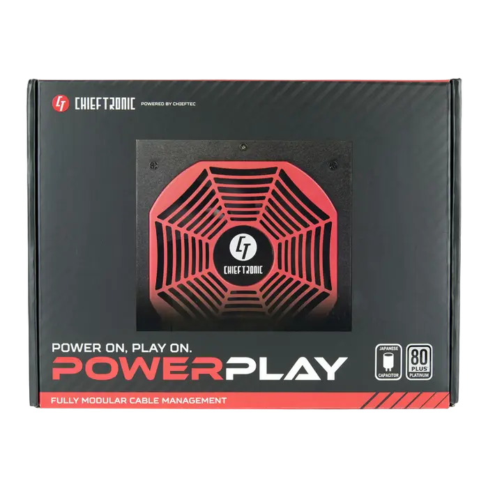 Tip Блок питания для компьютеров Chieftec GPU-1050FC PowerPlay Platinum Series ATX Черный