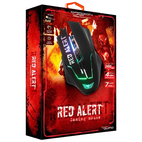 Игровая мышь QUMO Red Alert Проводное Чёрный