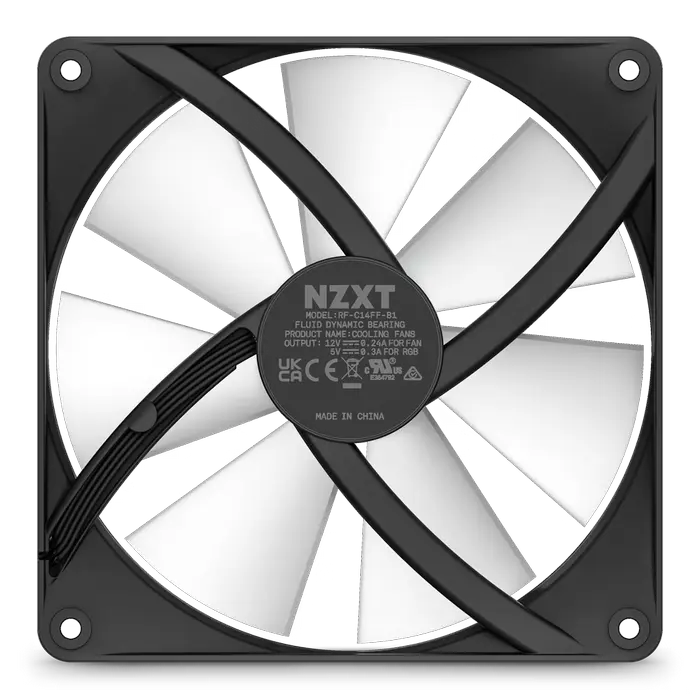 Вентилятор для ПК NZXT F140 RGB Core 140 мм Черный