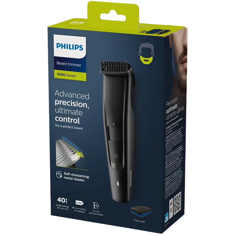 Мужской Триммер Philips Beardtrimmer Series 5000 Чёрный