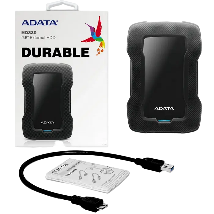 Внешний портативный жесткий диск ADATA HD330 1 ТБ Чёрный