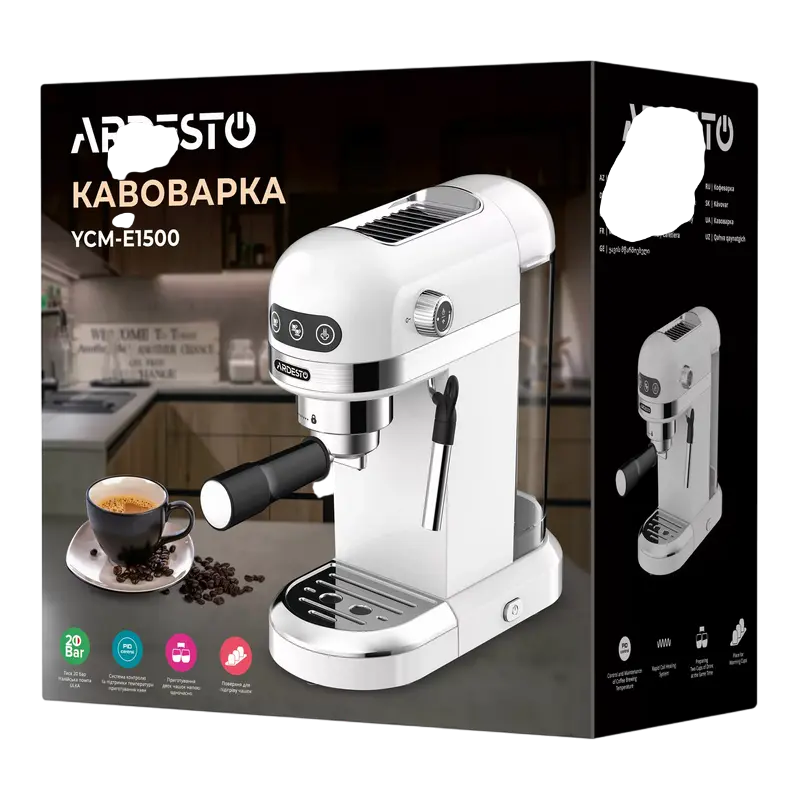 Кофеварка рожковая Ardesto YCM-E1500 Белый