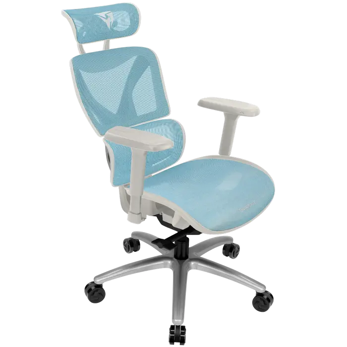 Офисное кресло ThunderX3 XTC Chroma Вентилируемая Сетка,Искусственная кожа Белый | Синий