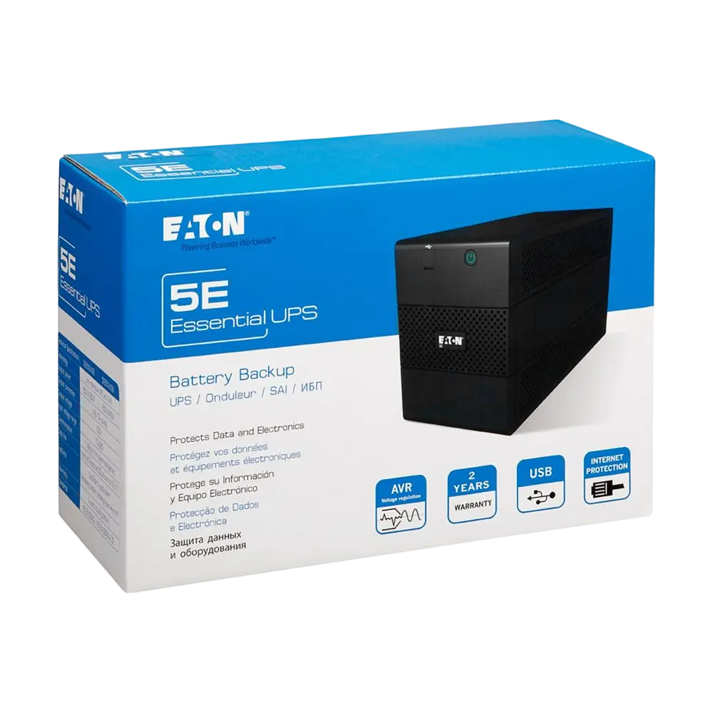 Sursă de alimentare neîntreruptibilă Eaton 5E650iUSB Negru