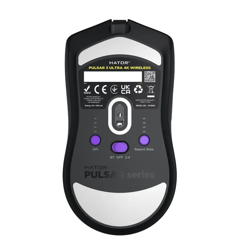 Игровая мышь HATOR Pulsar 3 Ultra 4K Проводное,Беспроводное Чёрный