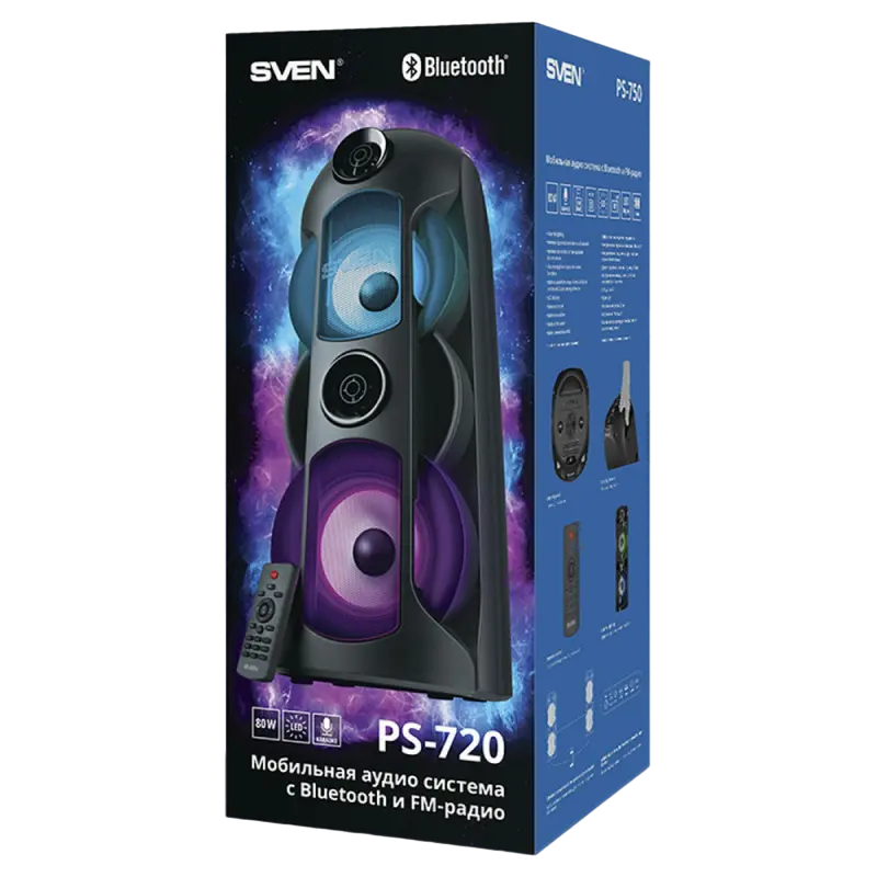 Портативная колонка SVEN PS-750 Чёрный