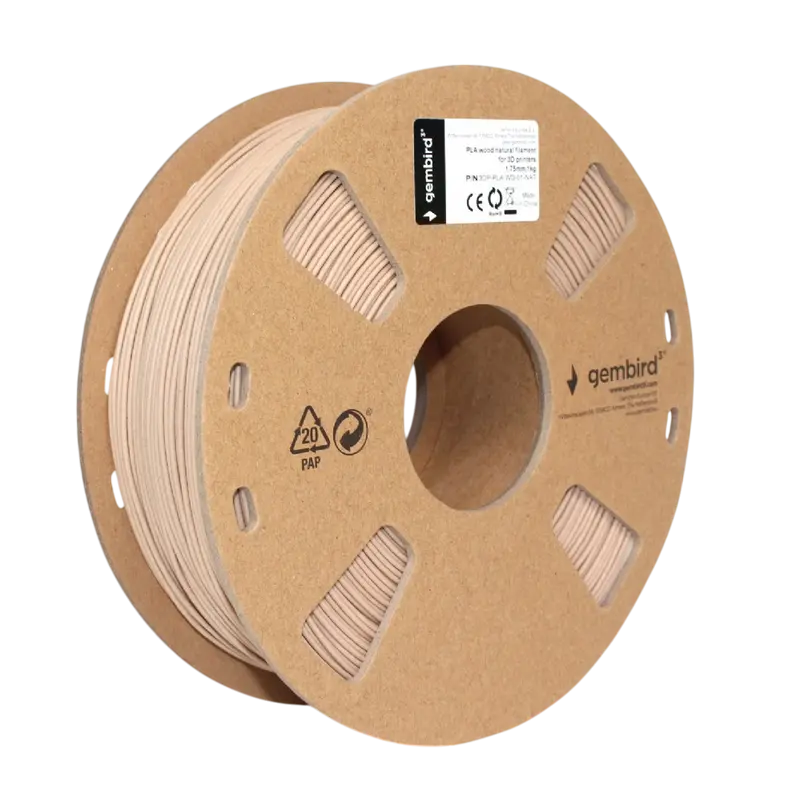 Нить для 3D-принтера Gembird 3DP-PLA-WD-01-NAT Натуральный