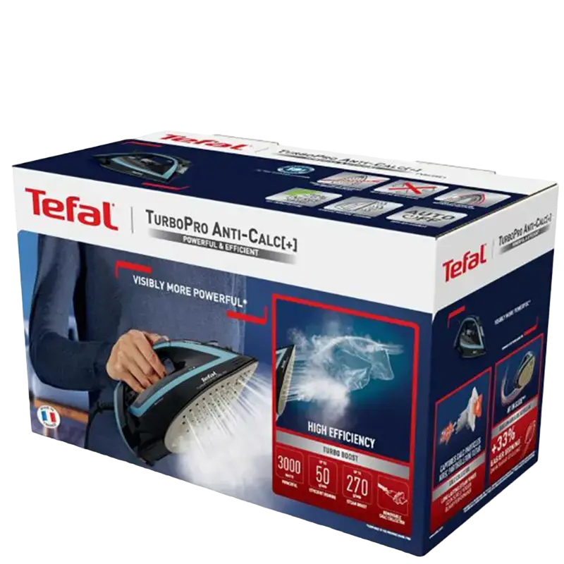 Утюг Tefal TurboPro Anti-Calc Черный | Синий