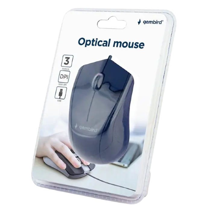 Мышь Gembird MUS-3B-02 Проводное Чёрный