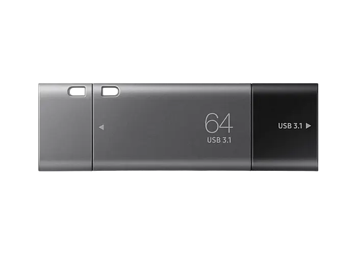 USB Flash накопитель Samsung DUO Plus 64ГБ Черный/Серый