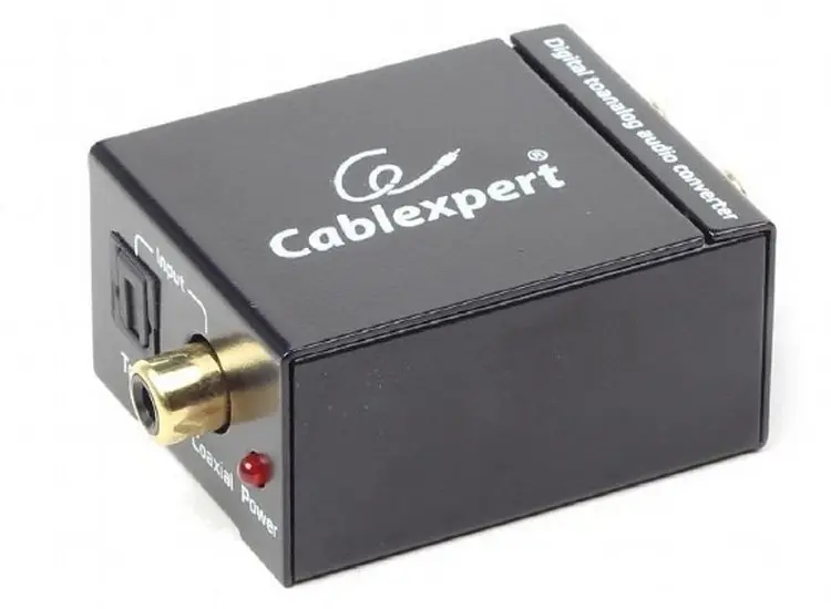 Аудио адаптер Cablexpert DSC-OPT-RCA-001 Черный