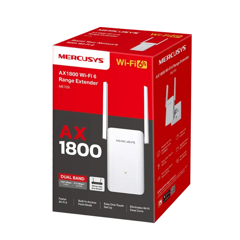 Усилитель Wi‑Fi сигнала MERCUSYS ME70X Белый