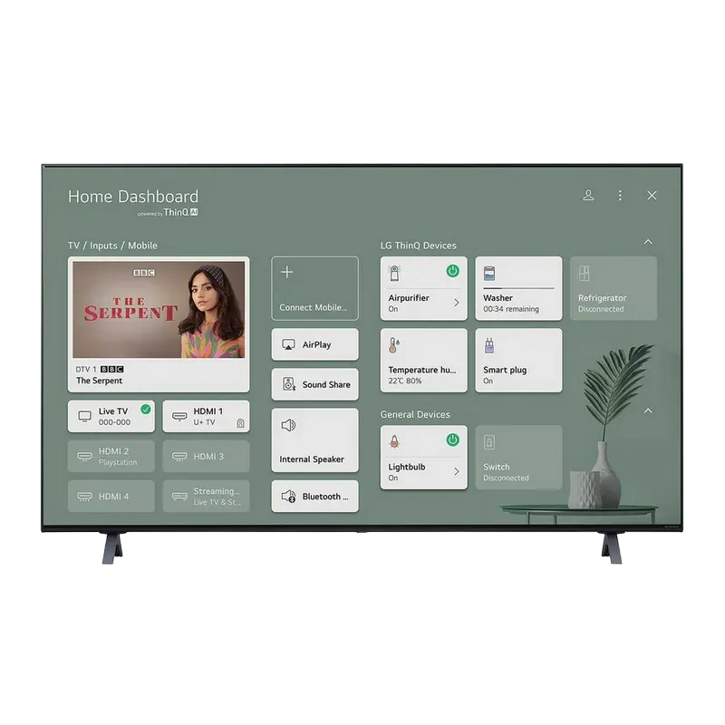 55" LED SMART Телевизор LG 55NANO756PA Черный
