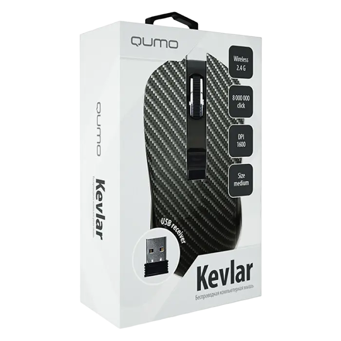 Mouse Wireless QUMO Kevlar Fără fir Negru