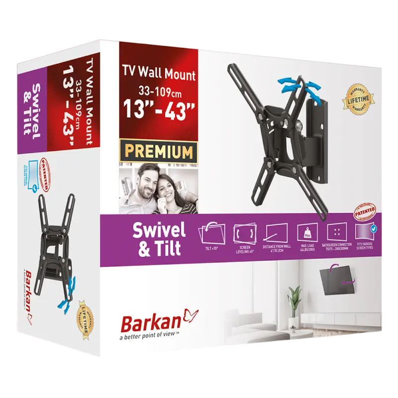 Кронштейн для телевизора BARKAN 2200 Черный