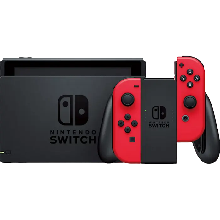 Consolă portabilă pentru jocuri Nintendo Switch Mario Day Bundle Negru | Roșu