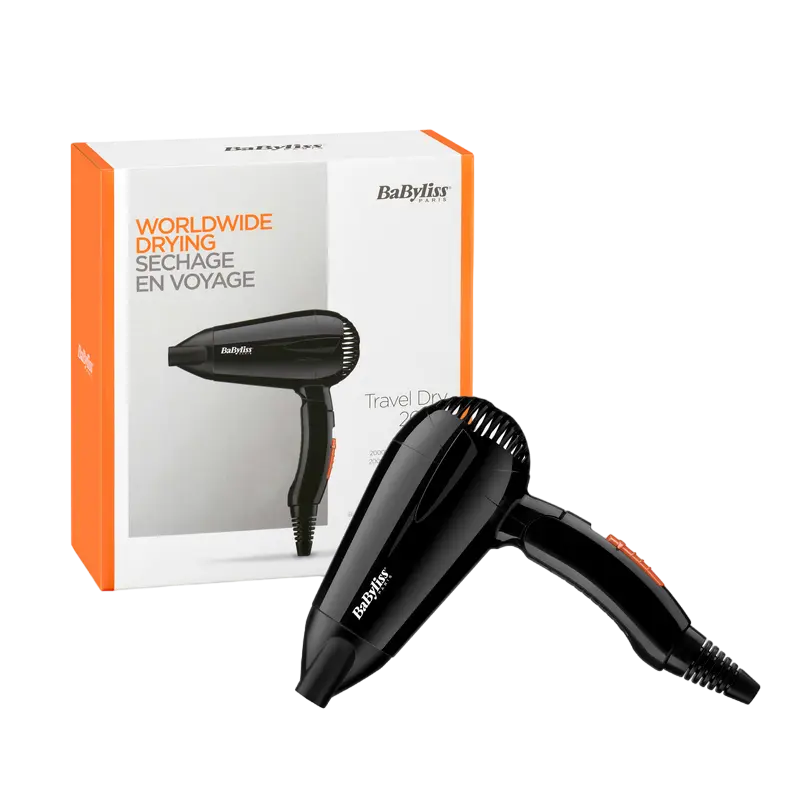 Uscător de păr compact BaByliss Travel Dry Negru