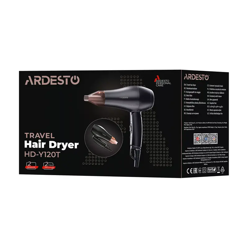 Фен Ardesto HD-Y120T Чёрный