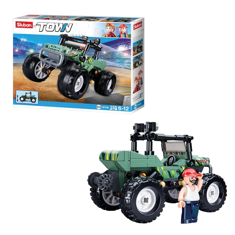 Конструктор Sluban Town - Green SUV Зелёный