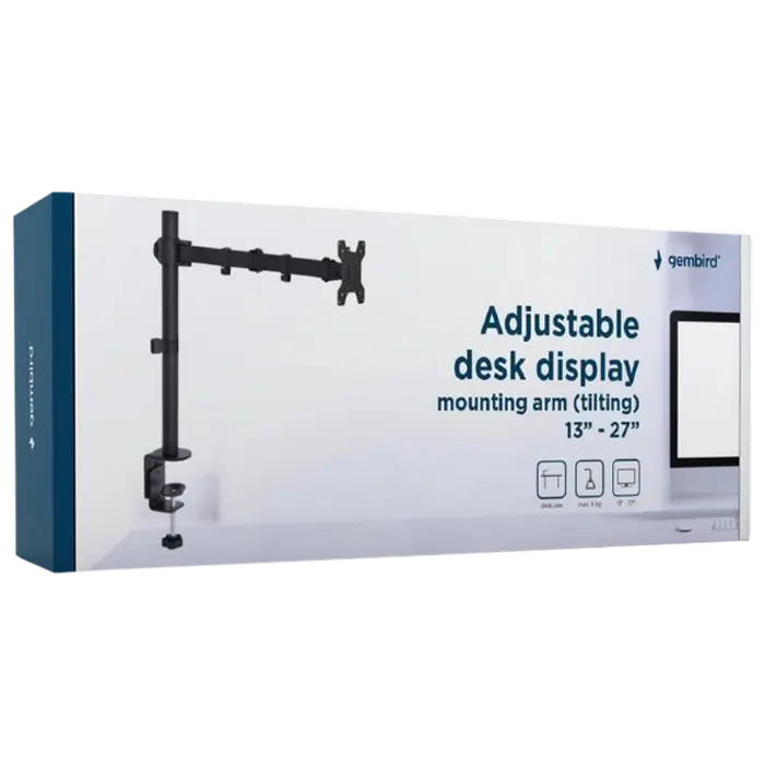 Suport birou pentru monitoare Gembird MA-DF1-01 Negru