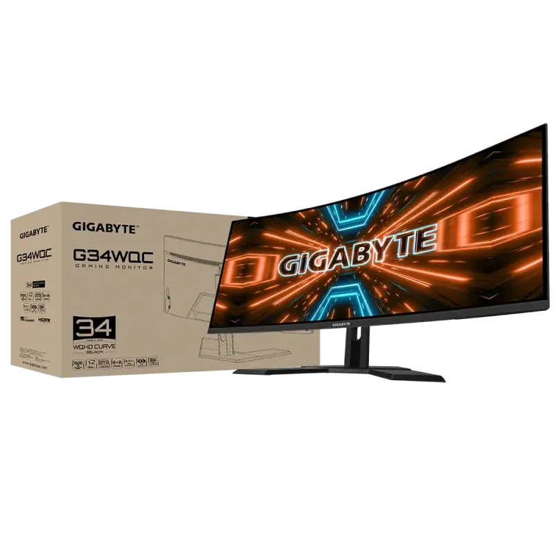 Игровой монитор Gigabyte G34WQC Чёрный